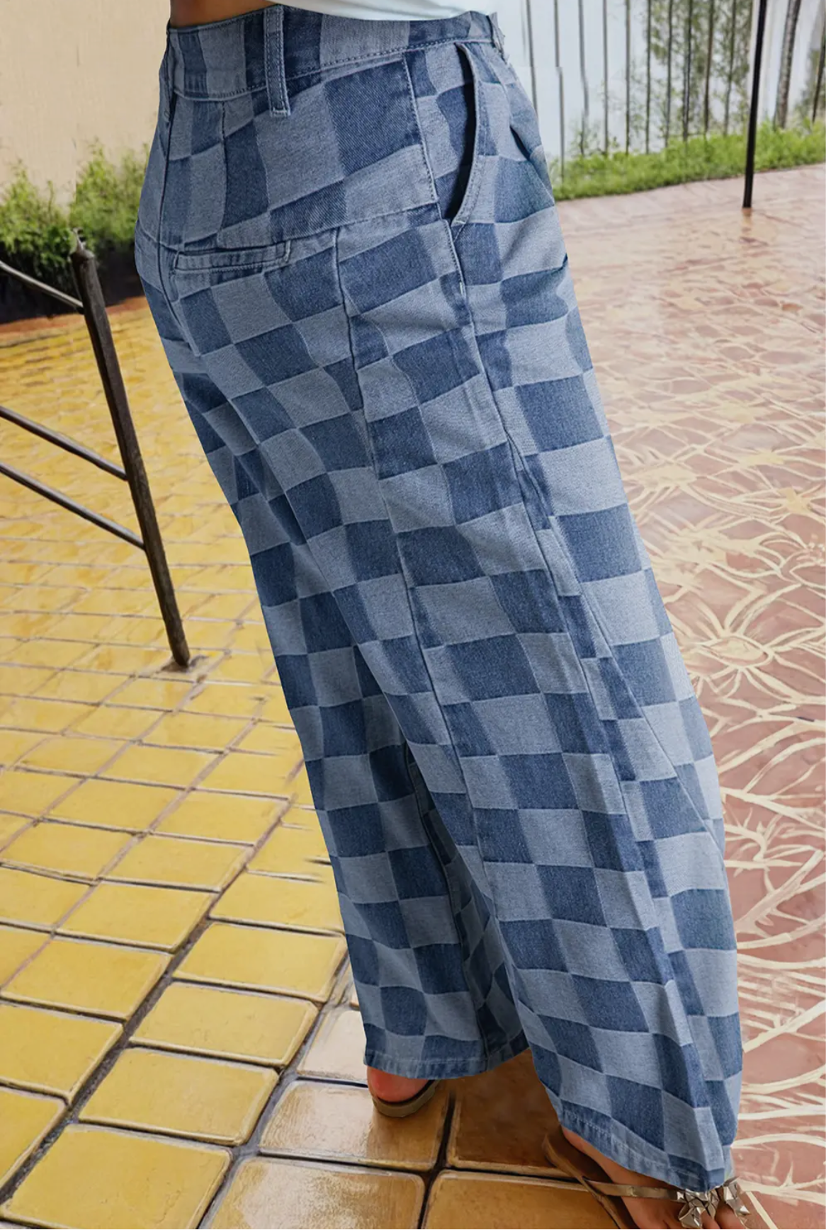 The Maddie Checkered Denim