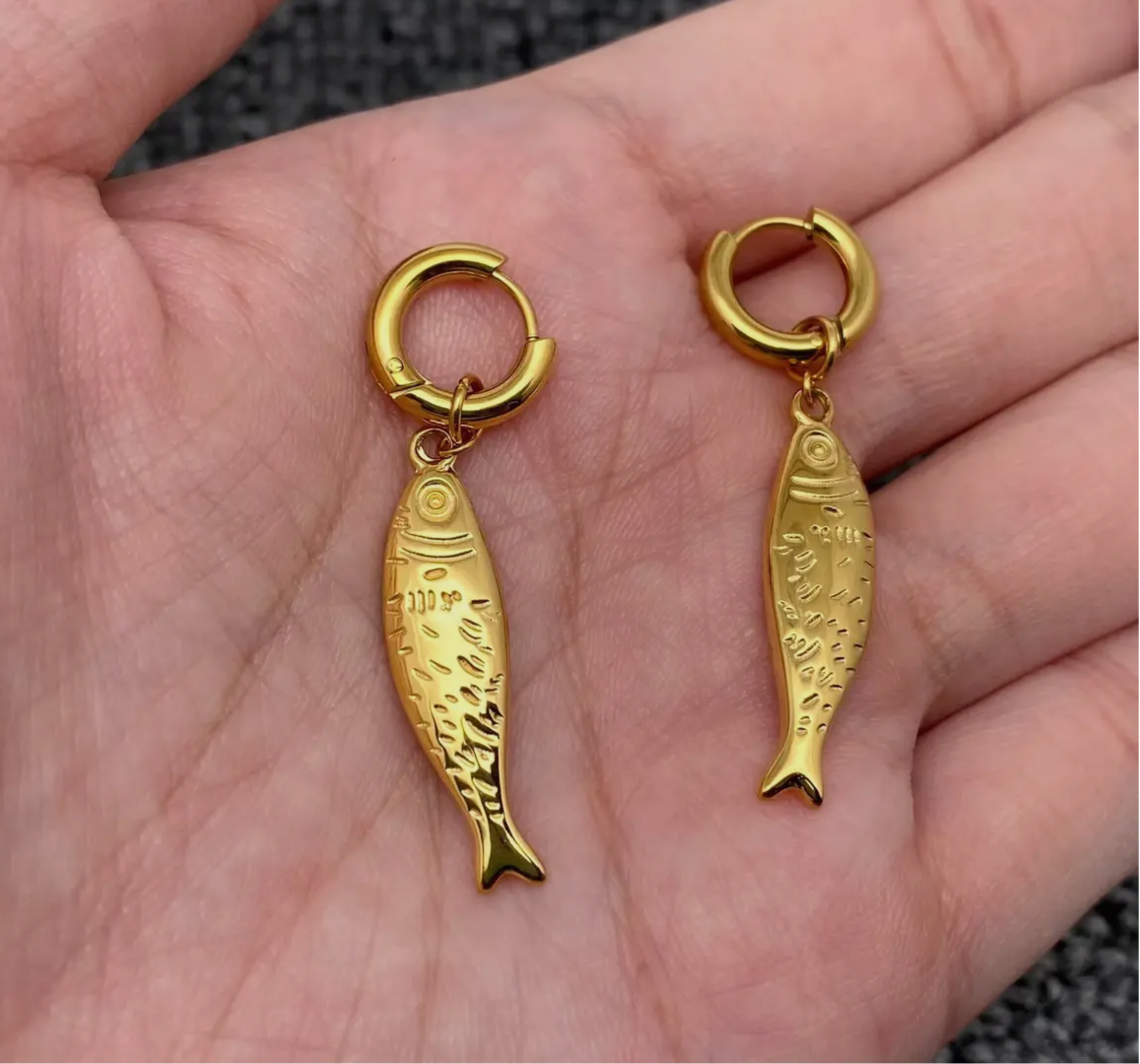 Fish Charm Huggies