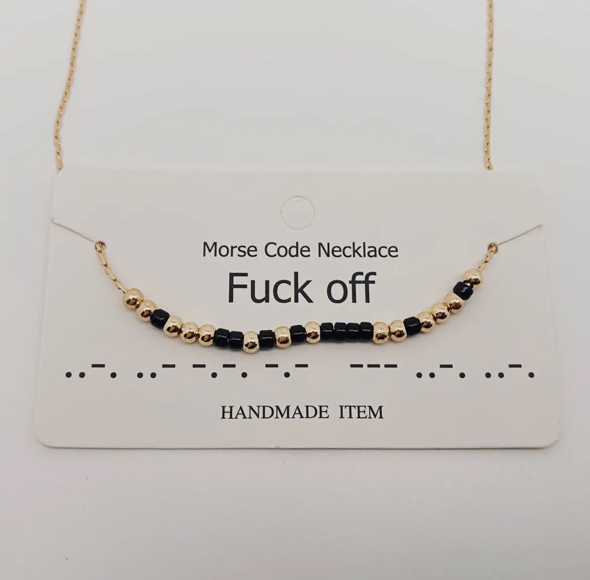 π₯-Off Morse Code Necklace