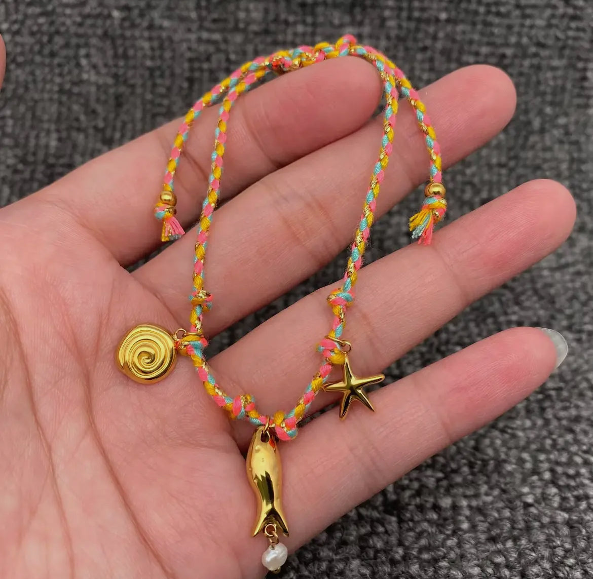 Ocean Style Adjustable Charm Bracelet
