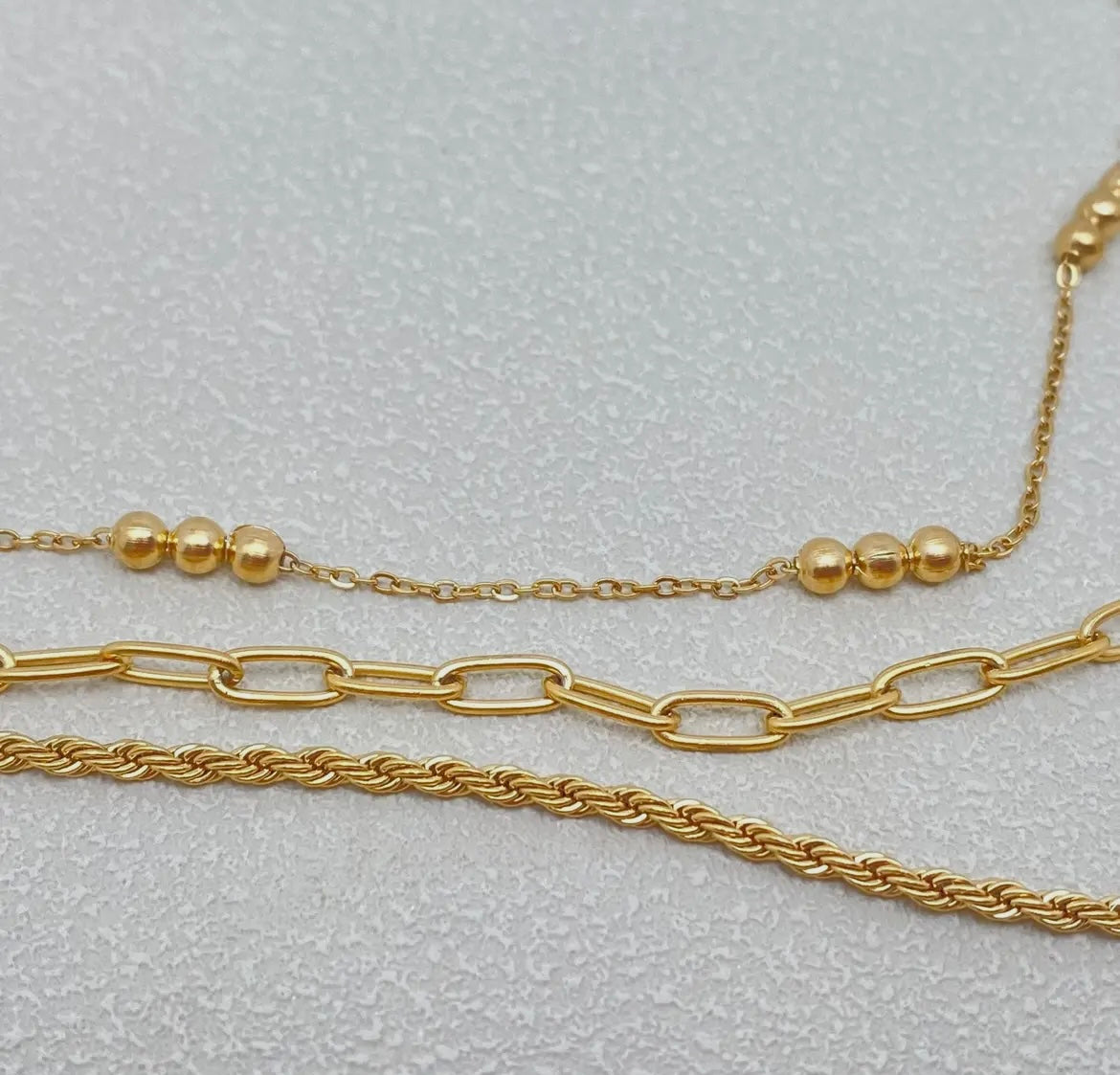 3-Layer Gold Chain Necklace