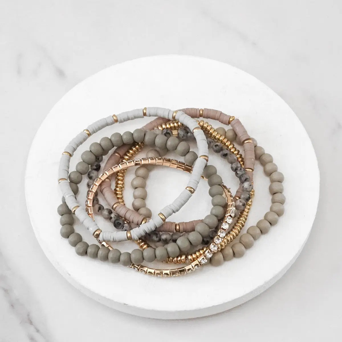 Gray Tones Bracelet Stack