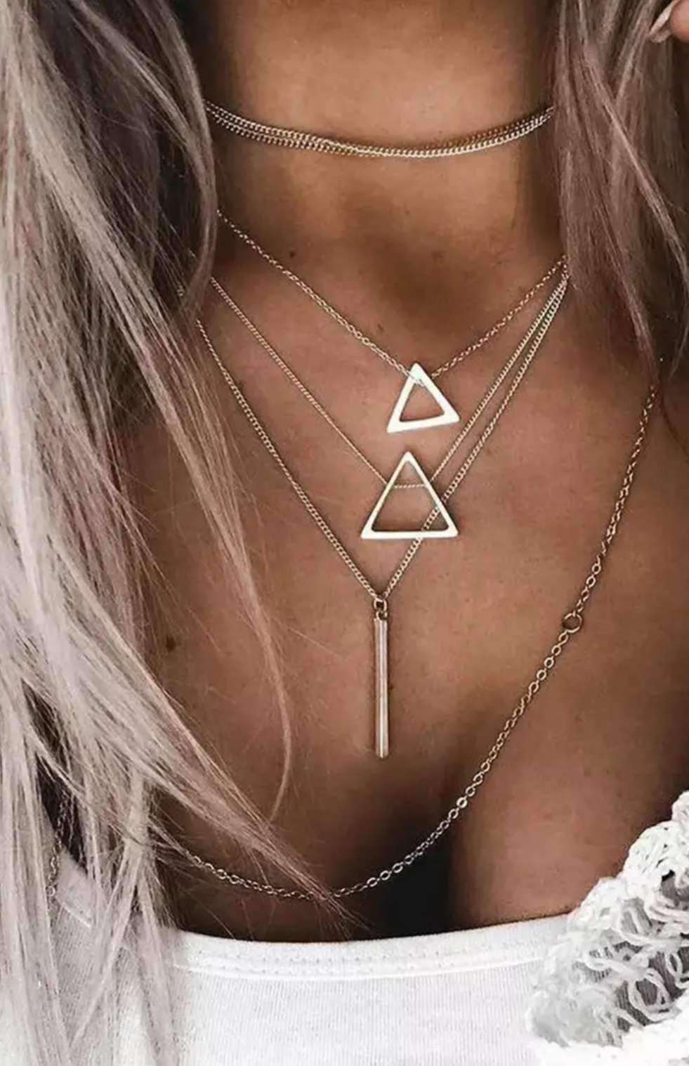 Silver Boho Layered Necklace