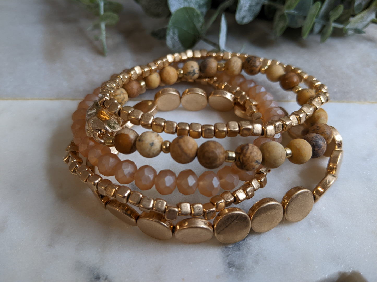Boho Beaded Stacked Bracelets