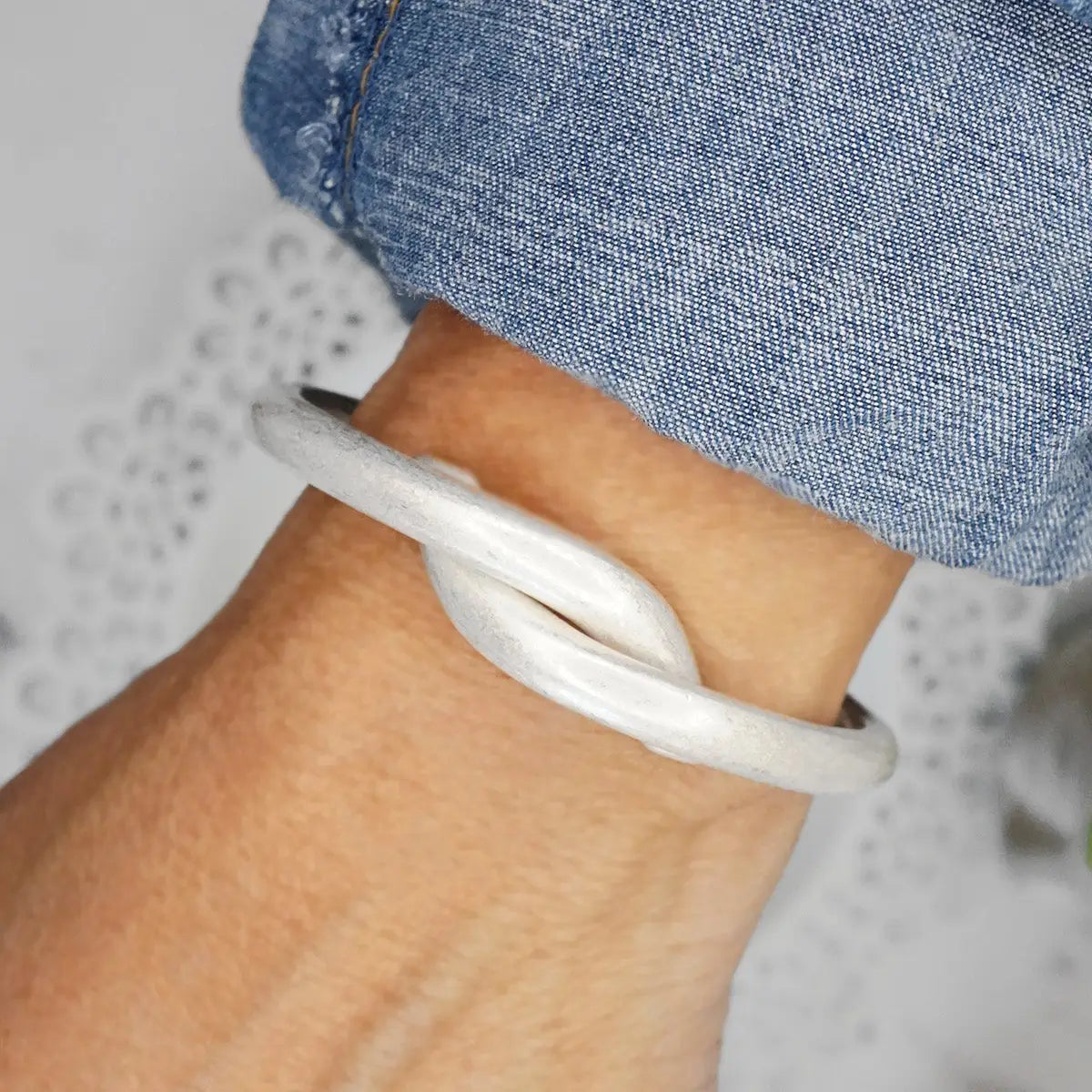 Tie Design Cuff Bracelet