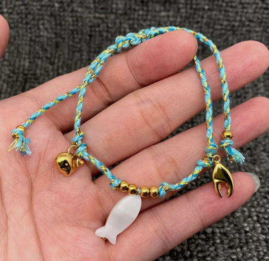 Ocean Style Adjustable Charm Bracelet