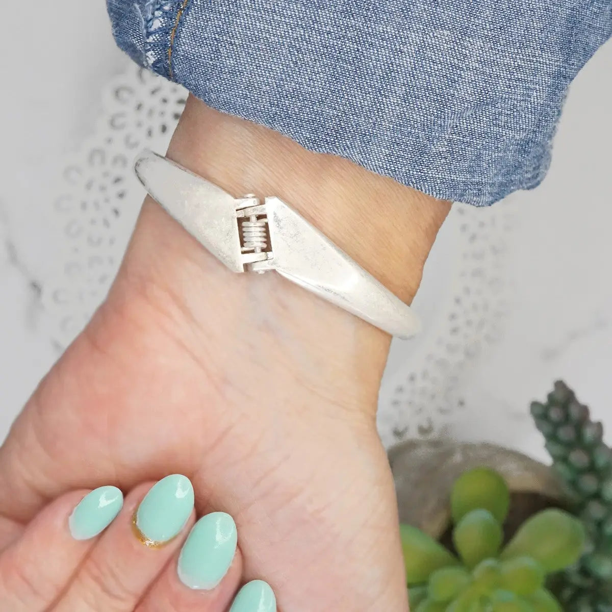 Tie Design Cuff Bracelet